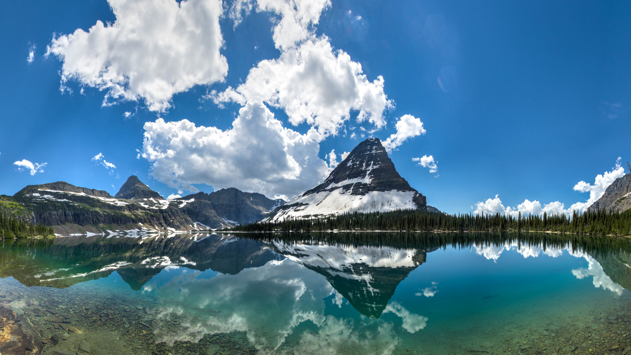 Обои облака, hidden lake, озеро хидден, озеро, горы, отражение, панорама, монтана, скалистые горы, национальный парк глейшер, clouds, lake, mountains, reflection, panorama, montana, rocky mountains, glacier national park разрешение 2112x1188 Загрузить