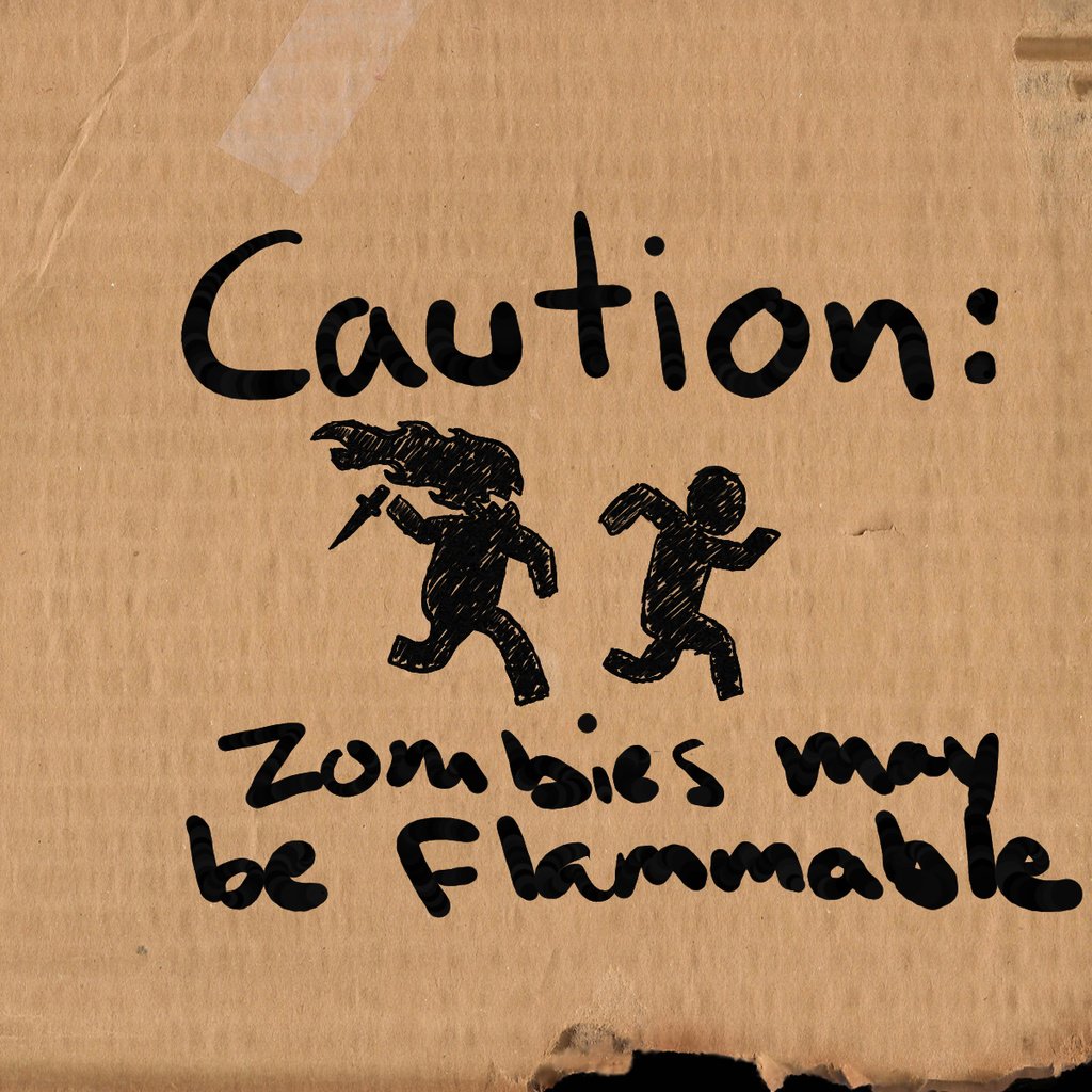 Обои зомби, предупреждение, картон, осторожность, may be, flammable, zombies, warning, cardboard, caution разрешение 1920x1200 Загрузить