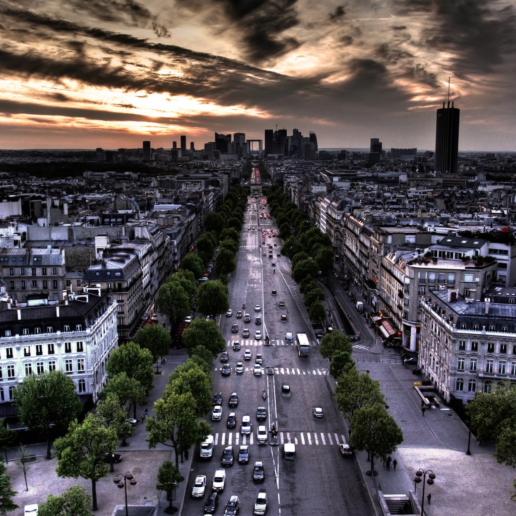 Обои дорога, облака, париж, road, clouds, paris разрешение 2560x1600 Загрузить