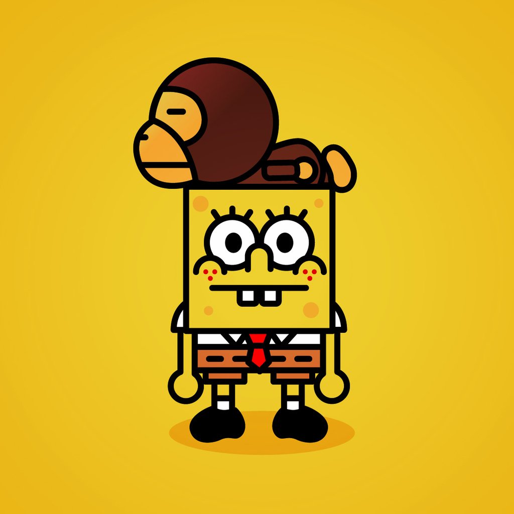 Обои желтый, спанч боб, bape, губка боб, yellow, spongebob разрешение 1920x1200 Загрузить