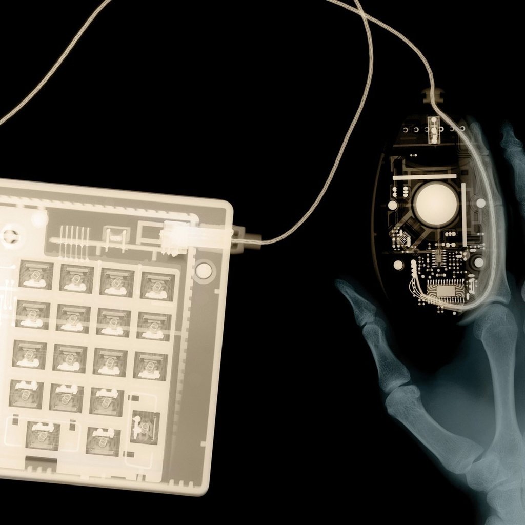 Обои рука, клавиатура, рентген, hand, keyboard, x-ray разрешение 1920x1200 Загрузить