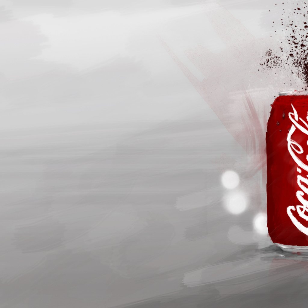 Обои арт, всплеск, банка, кока-кола, кола, art, splash, bank, coca-cola, cola разрешение 1920x1080 Загрузить