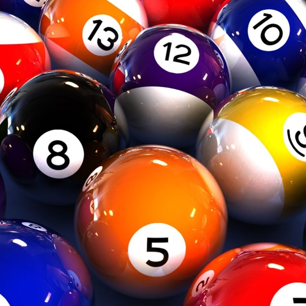 Обои шары, разноцветные, шарики, красочные, цифры, бильярд, бильярдные шары, balls, colorful, figures, billiards, billiard balls разрешение 1920x1080 Загрузить