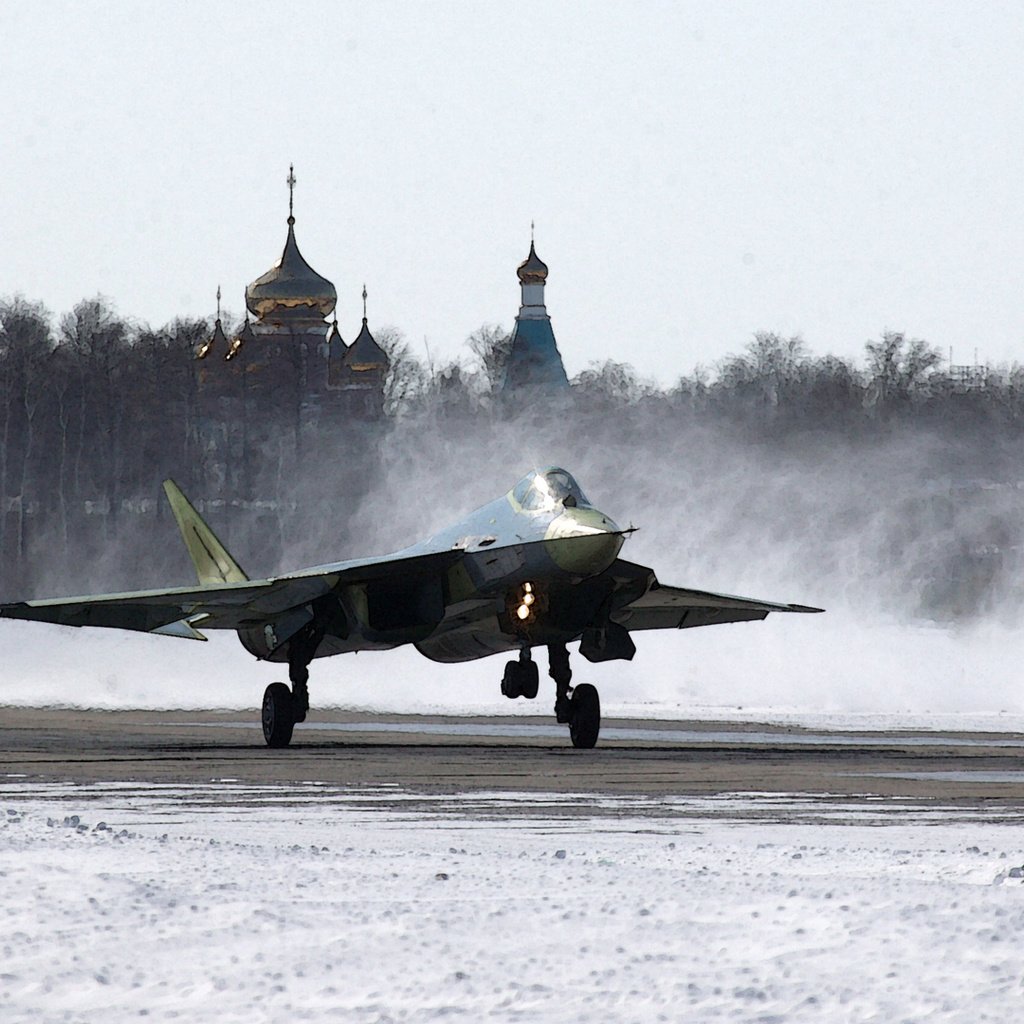 Обои самолет, авиация, россия, многоцелевой, ввс, пак фа, т-50, the plane, aviation, russia, multipurpose, bbc, pak fa, t-50 разрешение 1920x1080 Загрузить