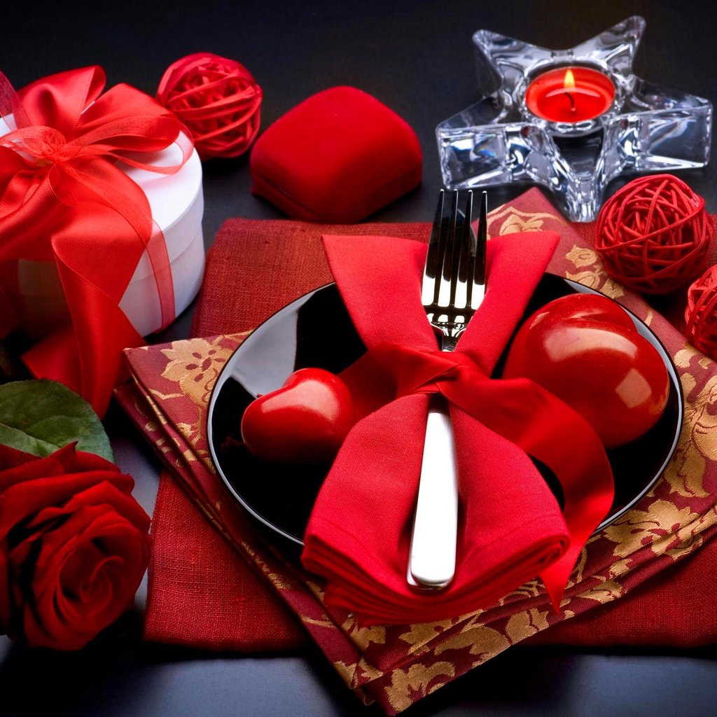 Обои цветы, подарок, праздник, день святого валентина, сервировка, flowers, gift, holiday, valentine's day, serving разрешение 2560x1780 Загрузить