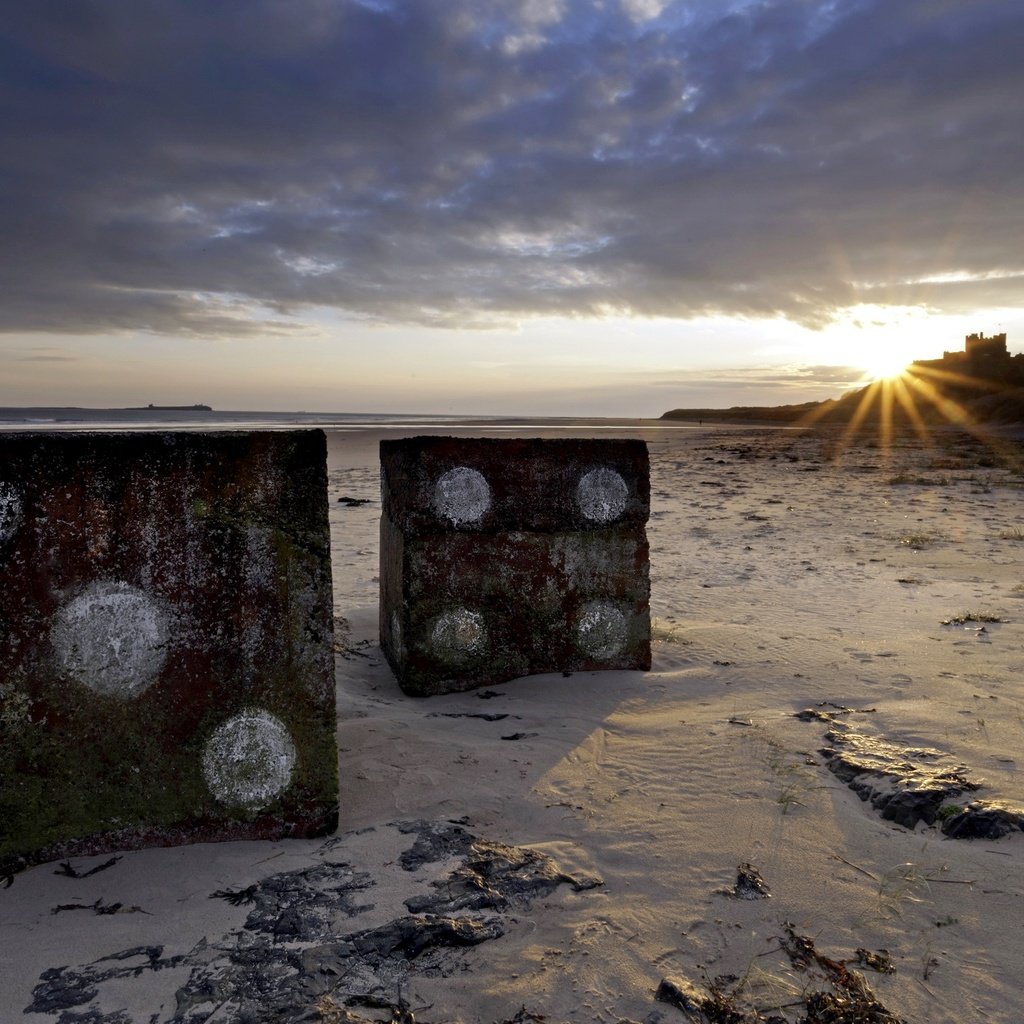 Обои берег, закат, пейзаж, песок, пляж, barmburgh beach, shore, sunset, landscape, sand, beach разрешение 2560x1501 Загрузить