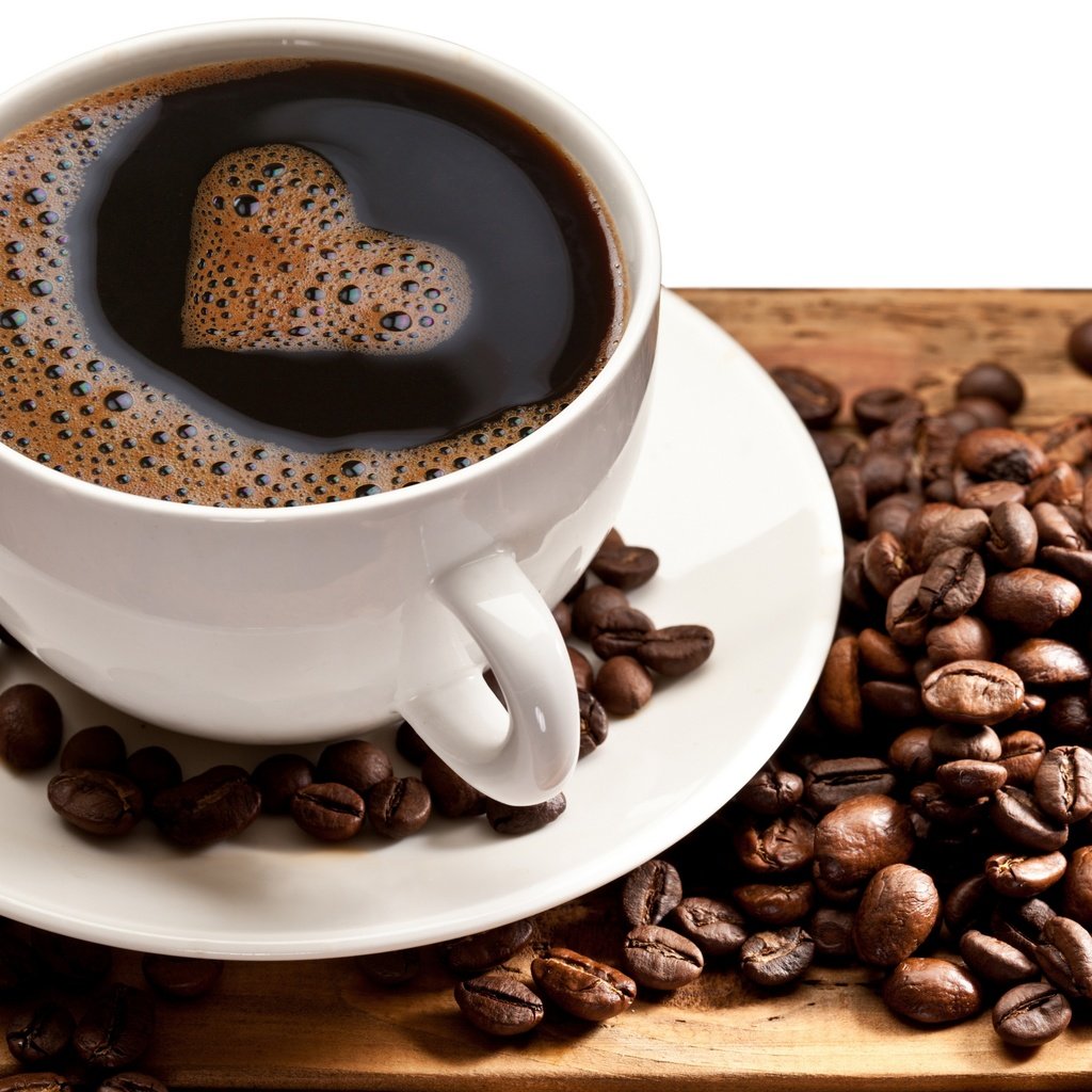 Обои кофе, сердце, пена, пенка, зерна кофе, кофе в зернах, сердечка, оригинальная, coffee, heart, foam, coffee beans, coffee bean, original разрешение 2880x1920 Загрузить