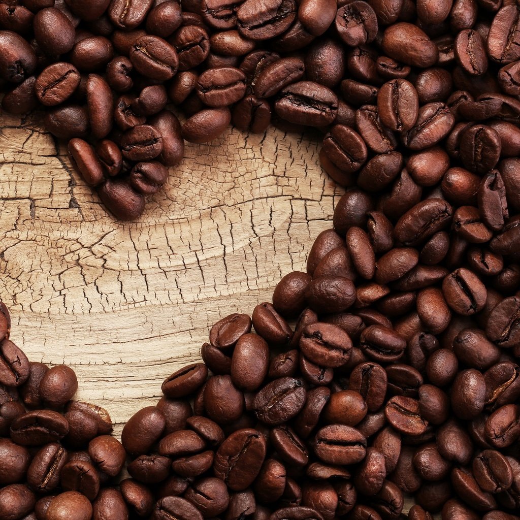 Обои сердечко, зерна, кофе, кофейные зерна, heart, grain, coffee, coffee beans разрешение 2880x1800 Загрузить