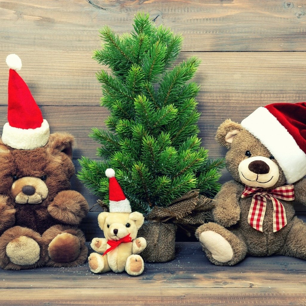 Обои новый год, елка, мишки, игрушки, рождество, плюшевые мишки, new year, tree, bears, toys, christmas, teddy bears разрешение 1920x1200 Загрузить