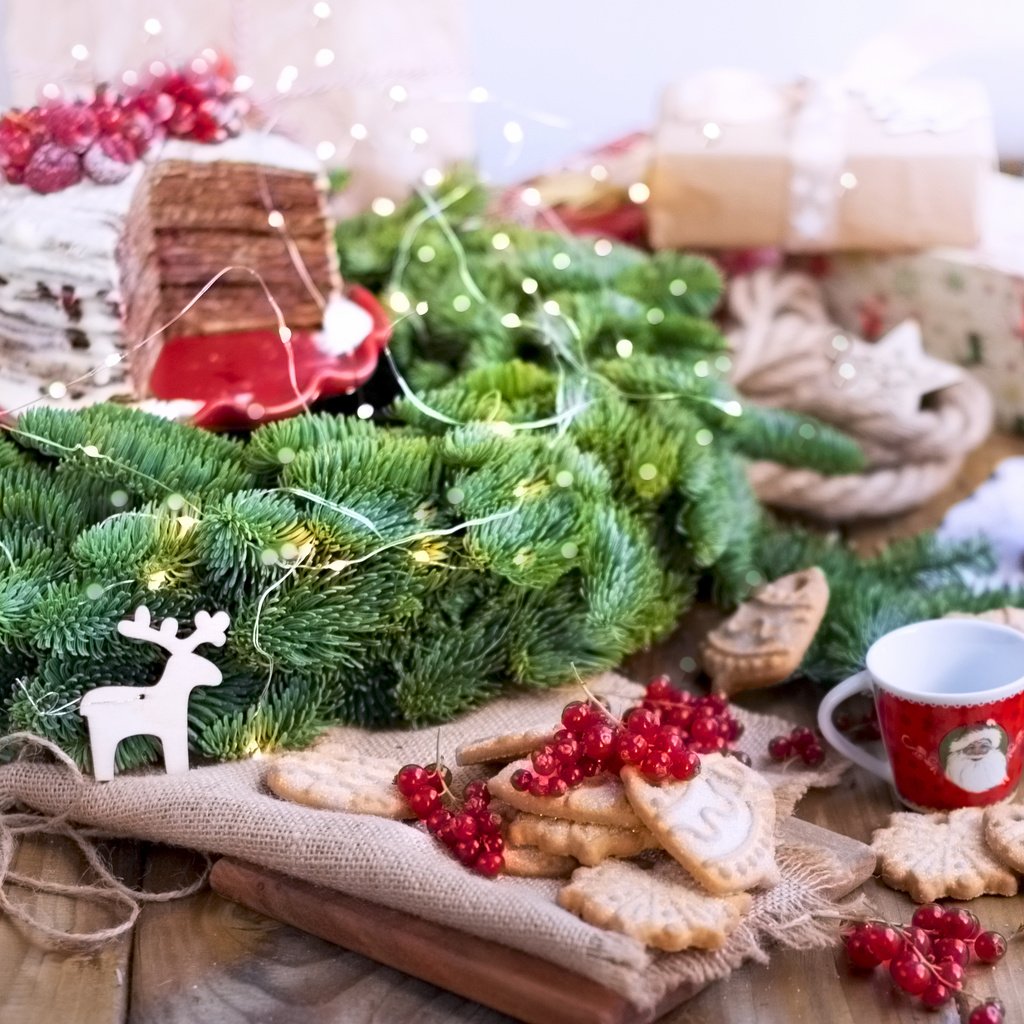 Обои кофе, рождество, печенье, торт, декор, coffee, christmas, cookies, cake, decor разрешение 3387x2258 Загрузить