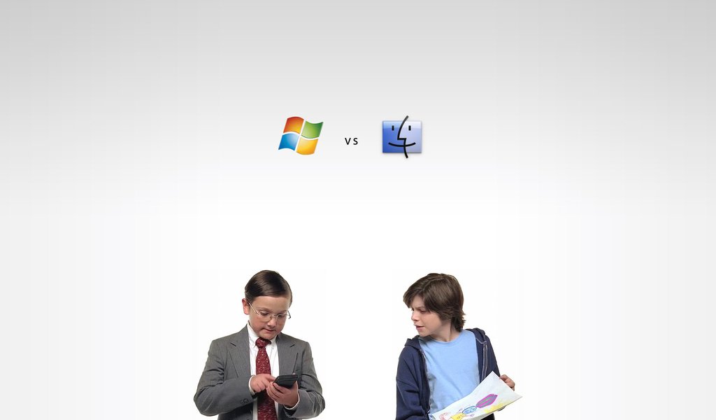 Обои дети, мак, vs, винда, children, mac, windows разрешение 1920x1200 Загрузить