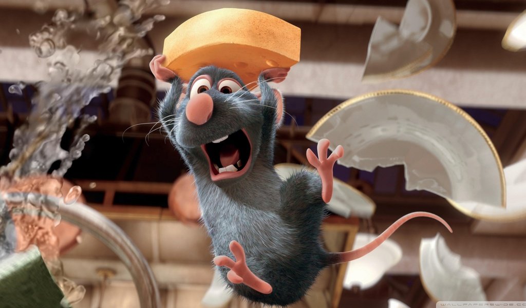 Обои мышь, рататуй, повар, mouse, ratatouille, cook разрешение 1920x1080 Загрузить