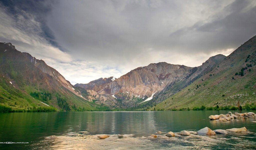 Обои озеро, горы, lake, mountains разрешение 1920x1080 Загрузить