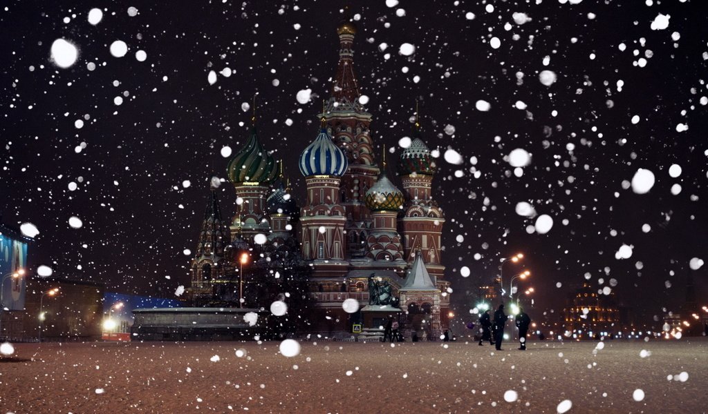 Обои снег, москва, россия, красная площадь, snow, moscow, russia, red square разрешение 1920x1200 Загрузить