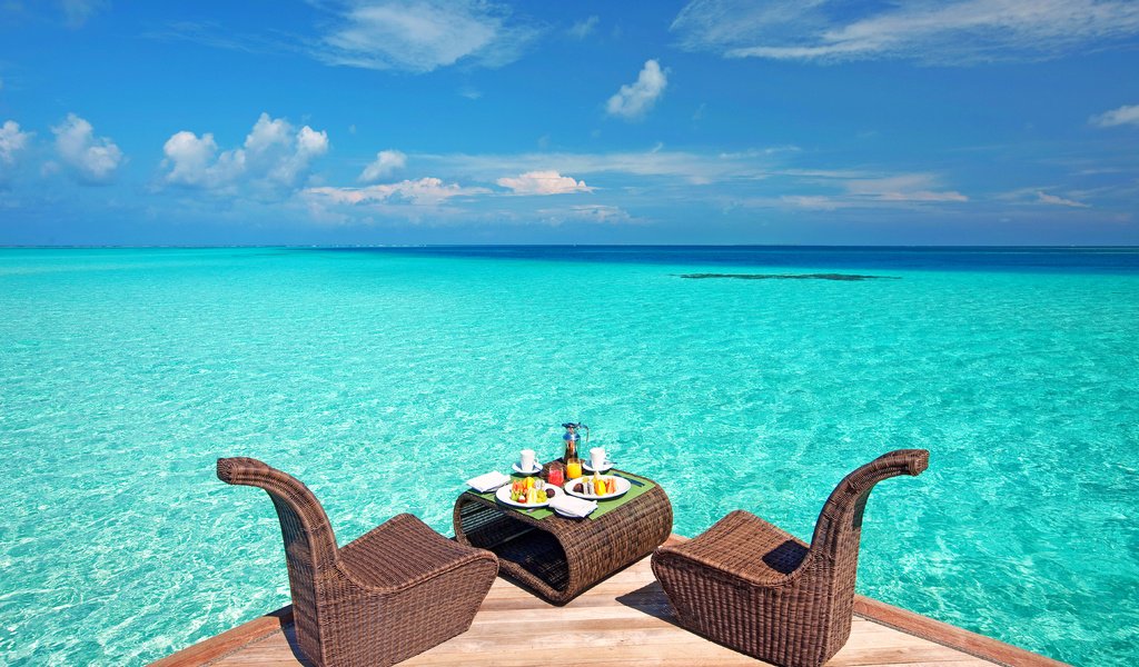 Обои море, отдых, ресторан, тропики, мальдивы, sea, stay, restaurant, tropics, the maldives разрешение 5616x3744 Загрузить