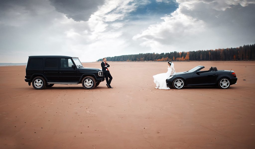 Обои машины, жених, свадьба, невеста, machine, the groom, wedding, the bride разрешение 1920x1080 Загрузить