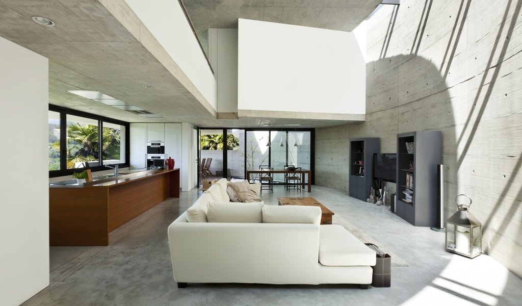 Обои стиль, интерьер, дизайн, белый, серый, дом, диван, style, interior, design, white, grey, house, sofa разрешение 2560x1600 Загрузить