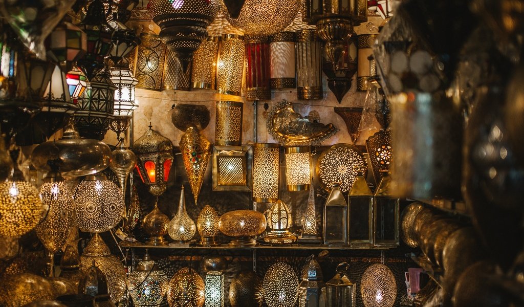 Обои ночь, рынок, город, лампы, светильники, марокко, базар, night, market, the city, lamp, lamps, morocco, bazaar разрешение 4256x2832 Загрузить
