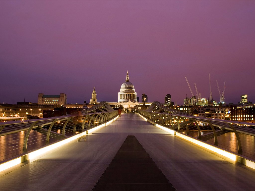 Обои мост, лондон, англия, millennium, saint, paul's, кафедральный, bridge, london, england, cathedral разрешение 1920x1200 Загрузить