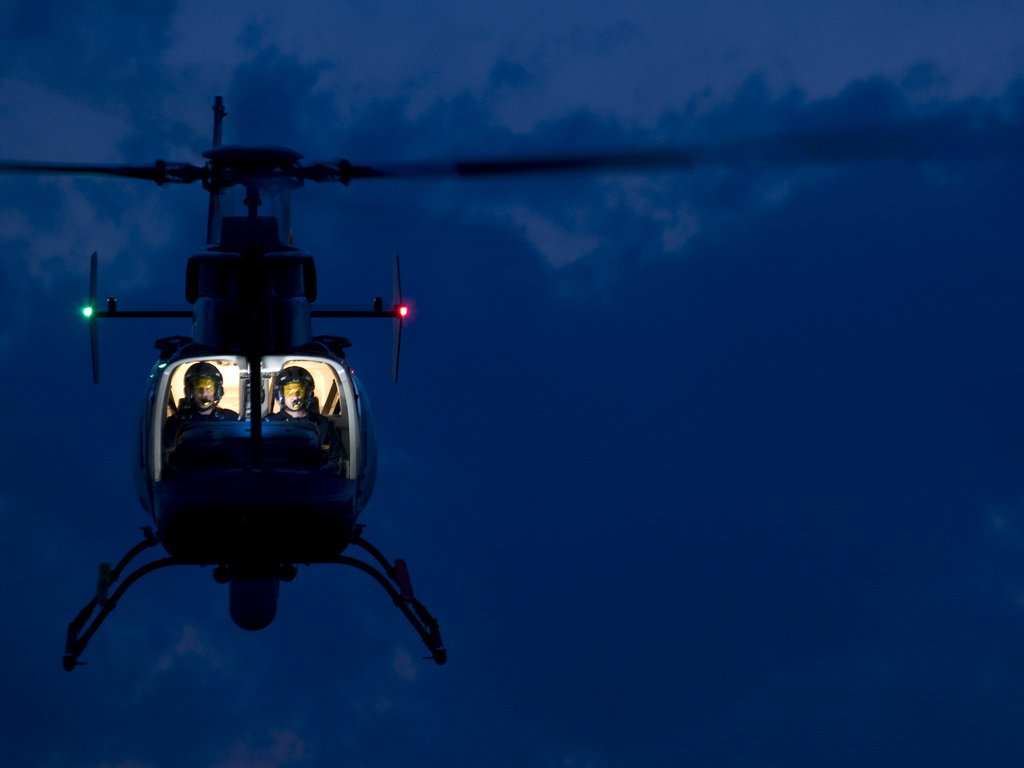 Обои ночь, вертолет, night, helicopter разрешение 2560x1600 Загрузить