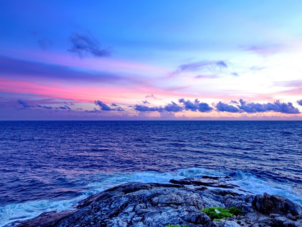 Обои облака, камни, море, рассвет, побережье, таиланд, волны скалы, clouds, stones, sea, dawn, coast, thailand, wave rock разрешение 2560x1600 Загрузить