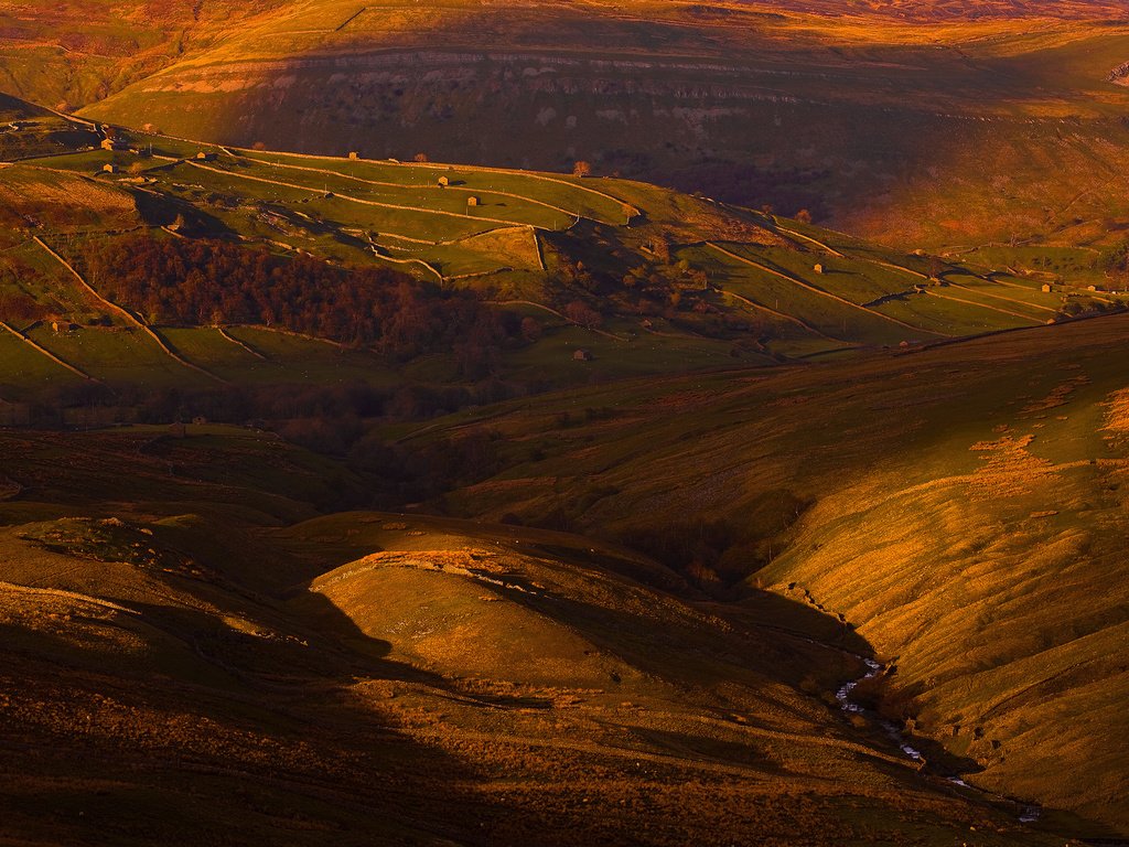 Обои свет, поля, дома, англия, долина, light, field, home, england, valley разрешение 1920x1200 Загрузить