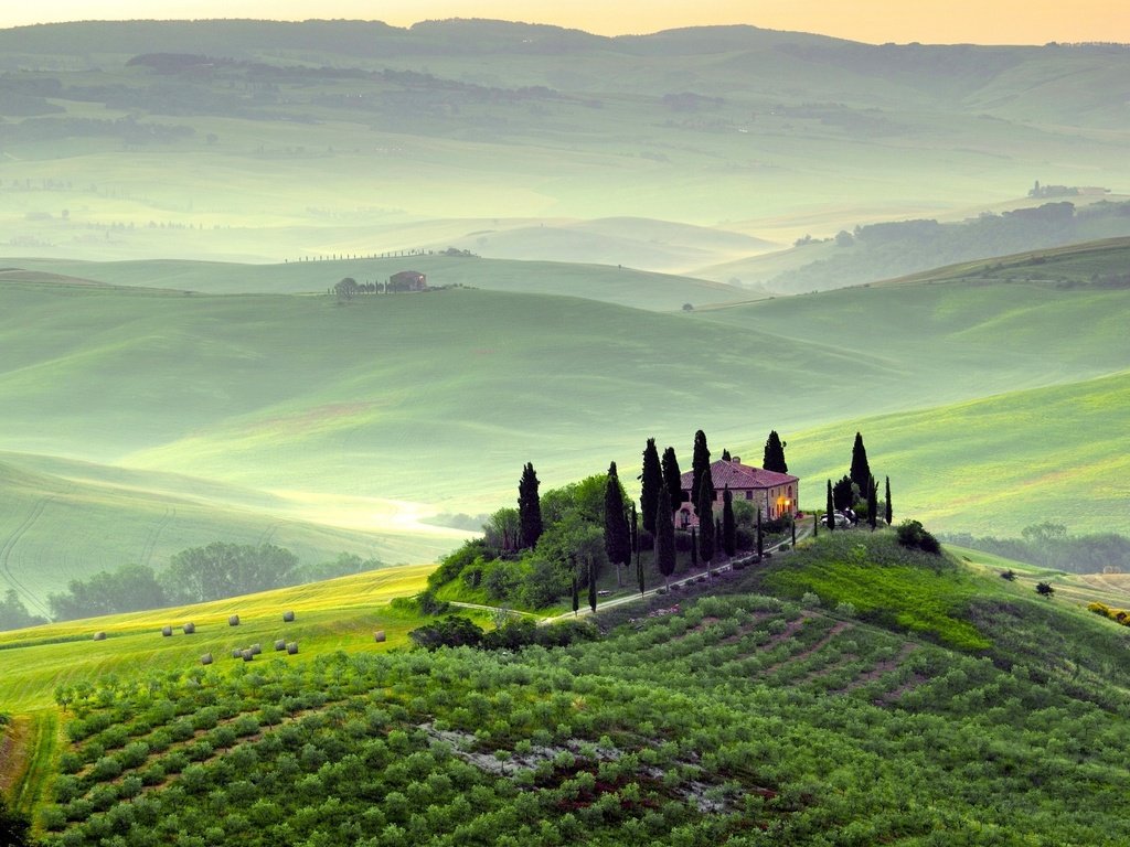 Обои холмы, италия, сопка, виноградник, тоскана, hills, italy, hill, vineyard, tuscany разрешение 1920x1200 Загрузить