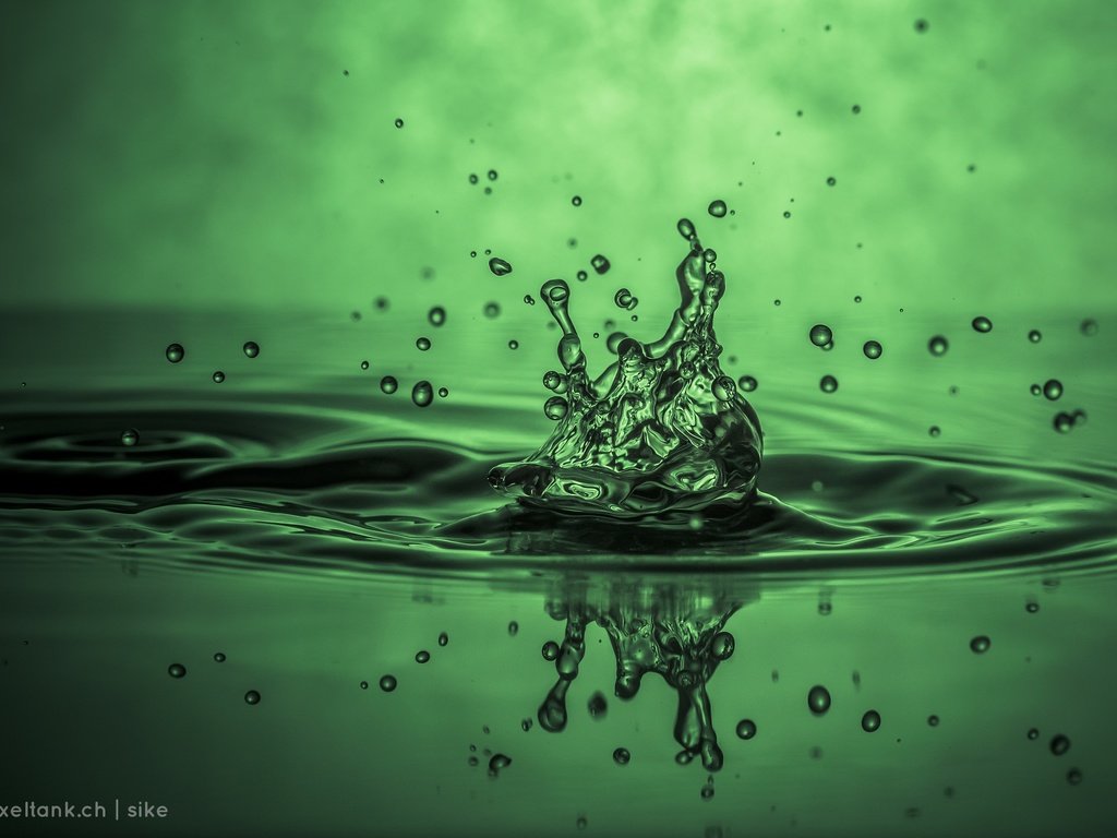 Обои зелёный, фон, капли, цвет, всплеск, жидкость, green, background, drops, color, splash, liquid разрешение 2048x1367 Загрузить