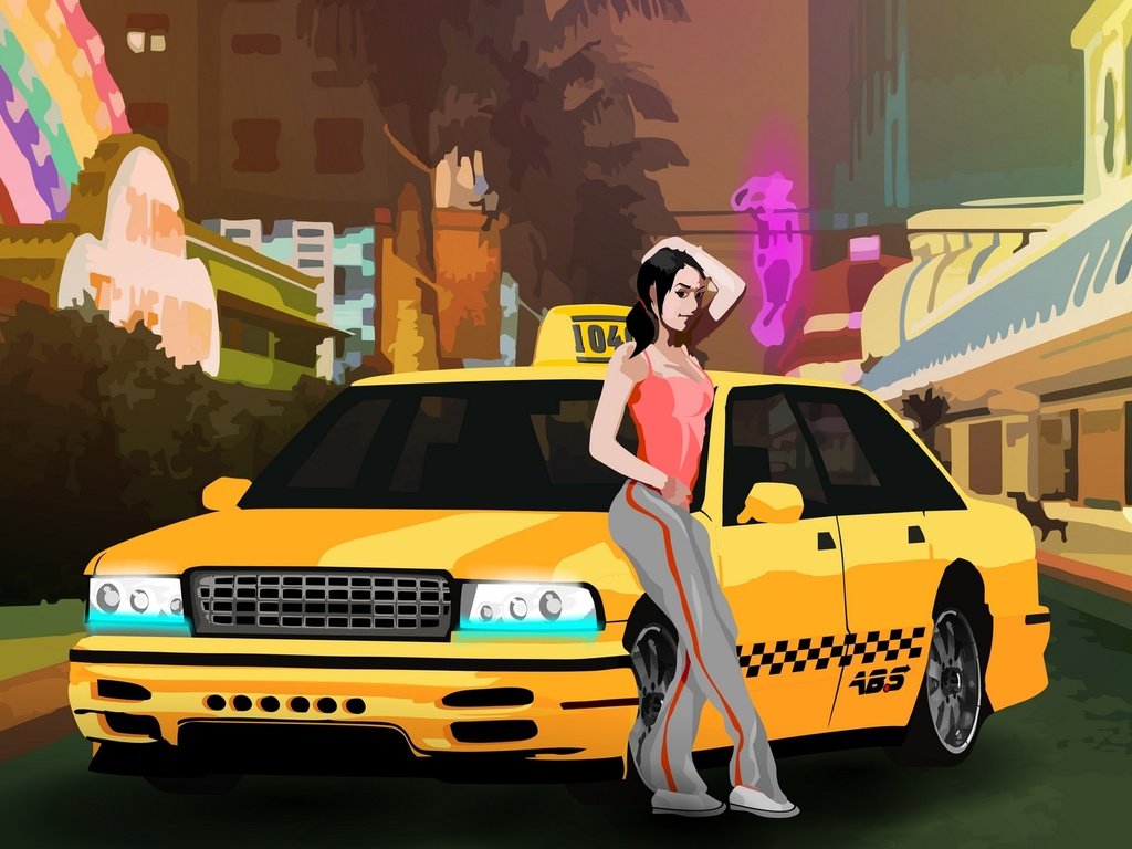 Обои арт, yelow, lasventuras, такси, автомобиль, games, katy, gевочка, girl games art taxi gta katy car premier yelow samp san-andreas las-venturas, grandtheftauto, sanandreas, samp, premier, art, taxi, car, girl, girl games art taxi gta katy premier car yelow samp san andreas las venturas разрешение 1920x1080 Загрузить