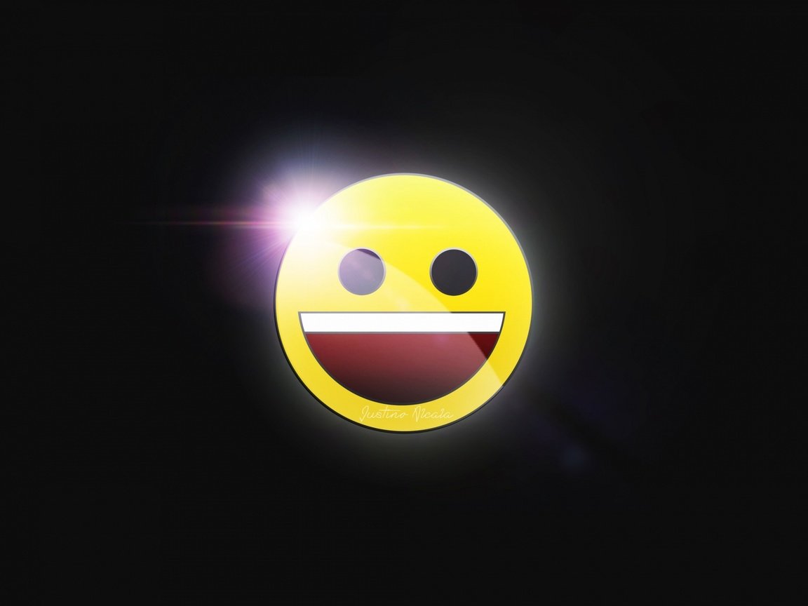 Обои смайлик, smiley разрешение 2560x1600 Загрузить