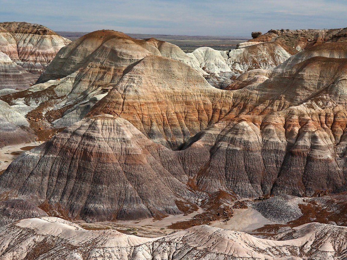 Обои горы, природа, сша, аризона, петрифайд-форест, mountains, nature, usa, az, petrified forest разрешение 2048x1214 Загрузить