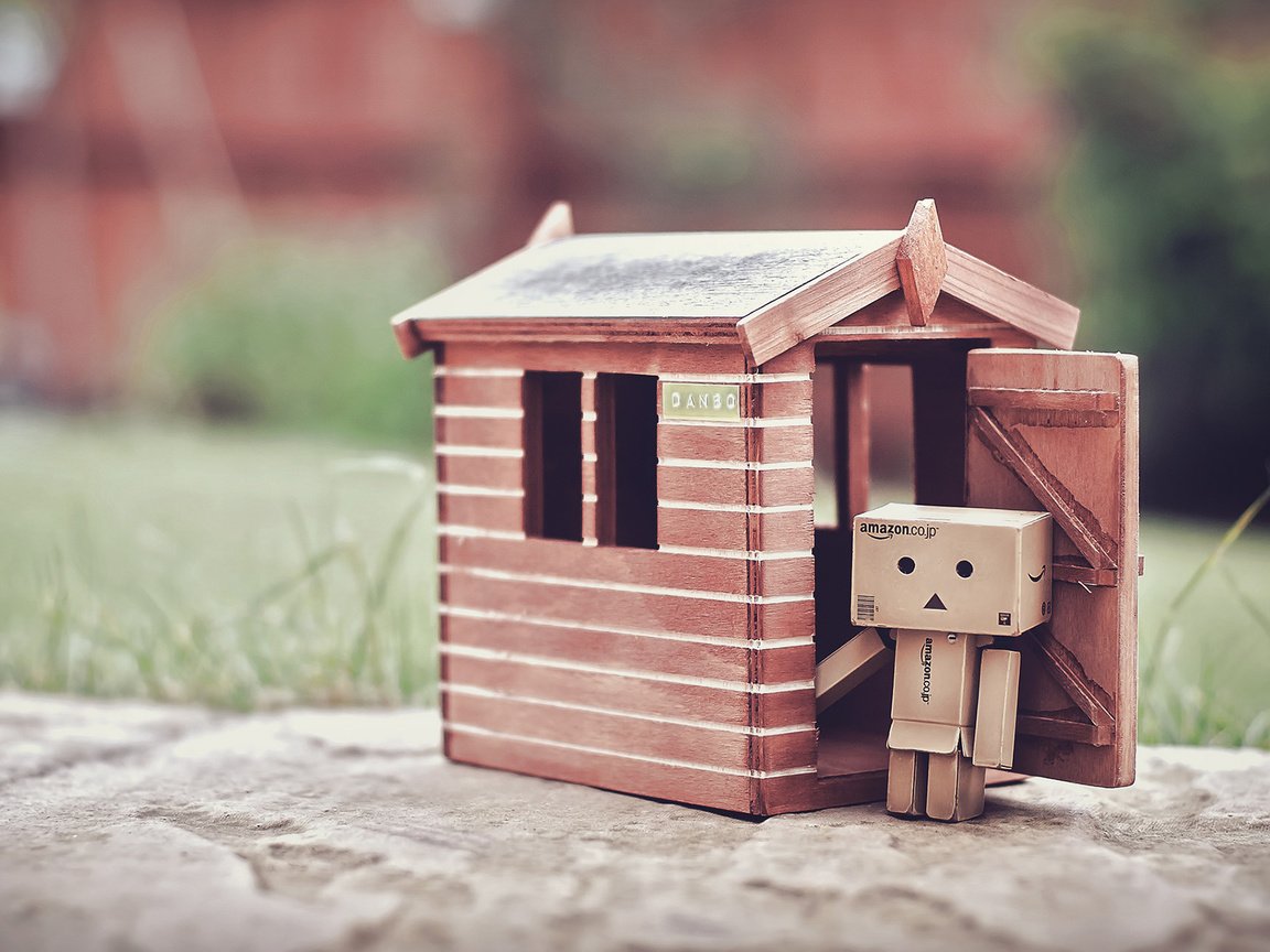 Обои домик, коробка, данбо, картонный робот, дамбо, house, box, danbo, cardboard robot, dumbo разрешение 1920x1200 Загрузить
