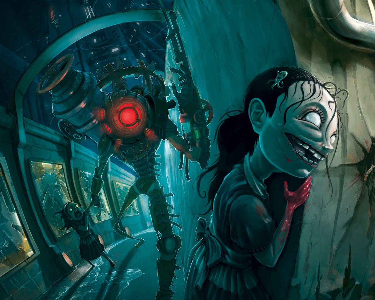 Обои bioshock 2, little sister, маленькие сестры, little sisters разрешение 1920x1200 Загрузить