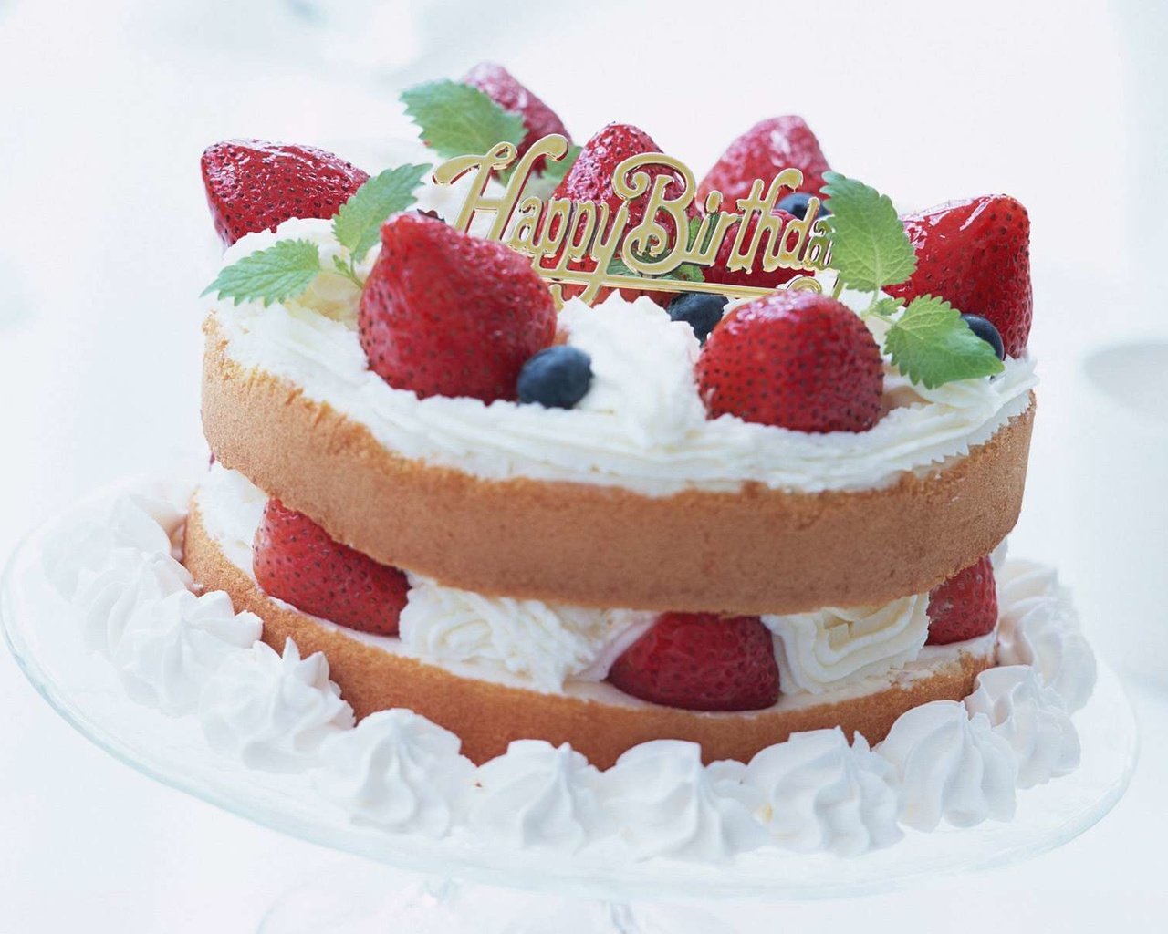 Обои клубника, торт, strawberry, cake разрешение 1920x1200 Загрузить