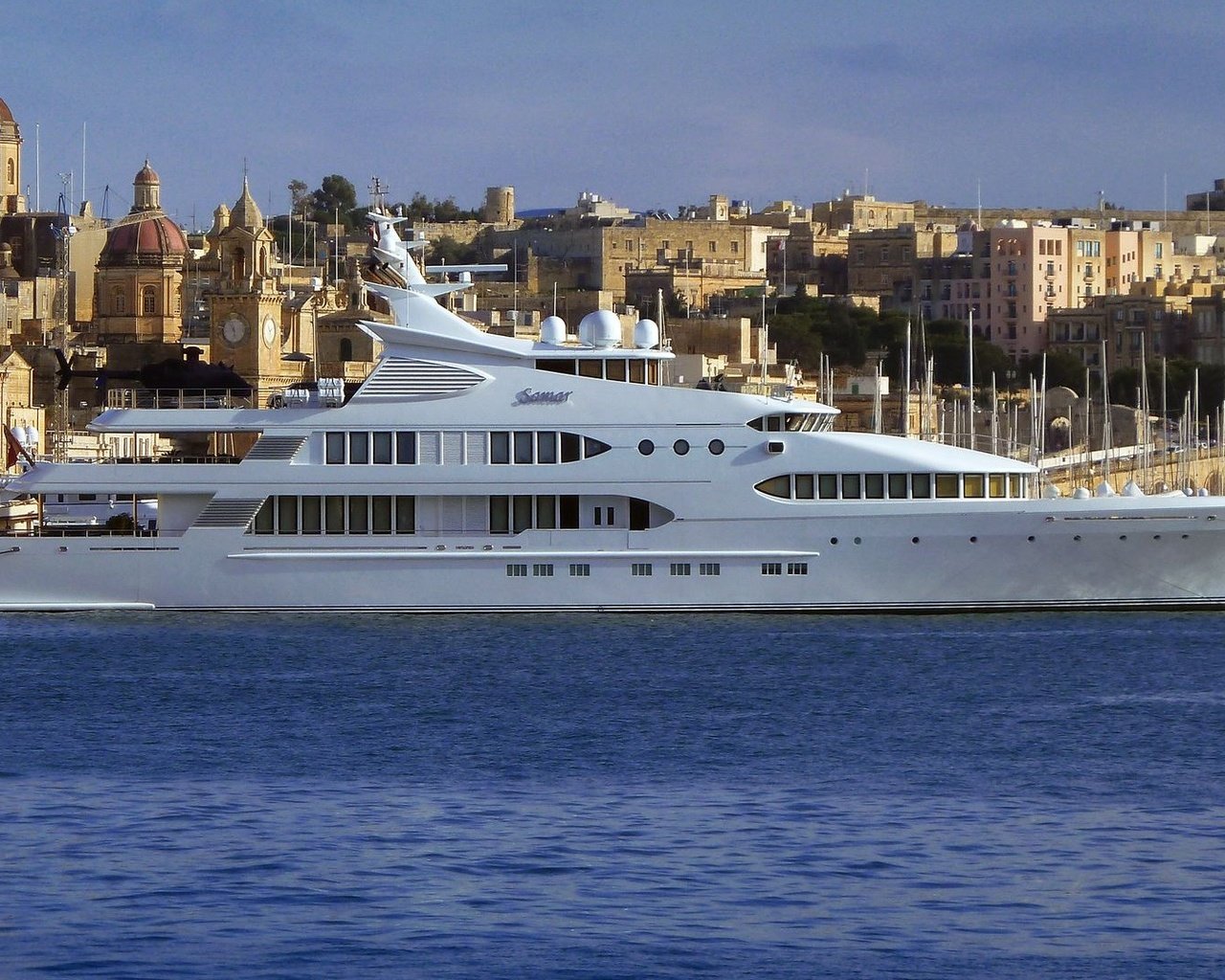 Обои небо, пейзаж, город, причал, дома, яхта, мальта, the sky, landscape, the city, pier, home, yacht, malta разрешение 1920x1080 Загрузить