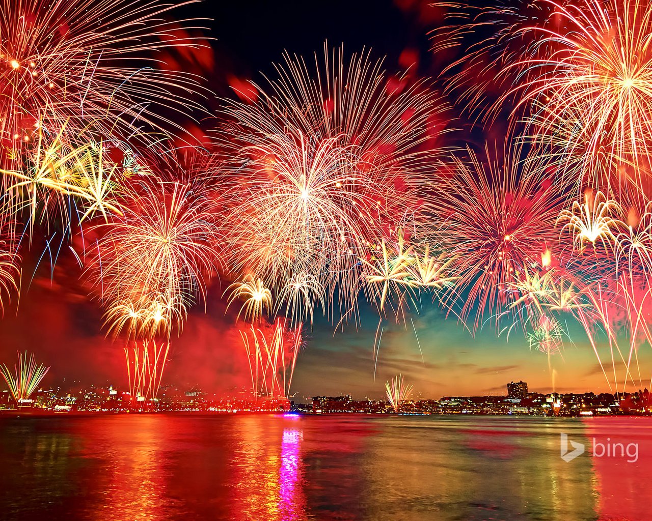 Обои салют, праздник, фейерверк, salute, holiday, fireworks разрешение 1920x1200 Загрузить
