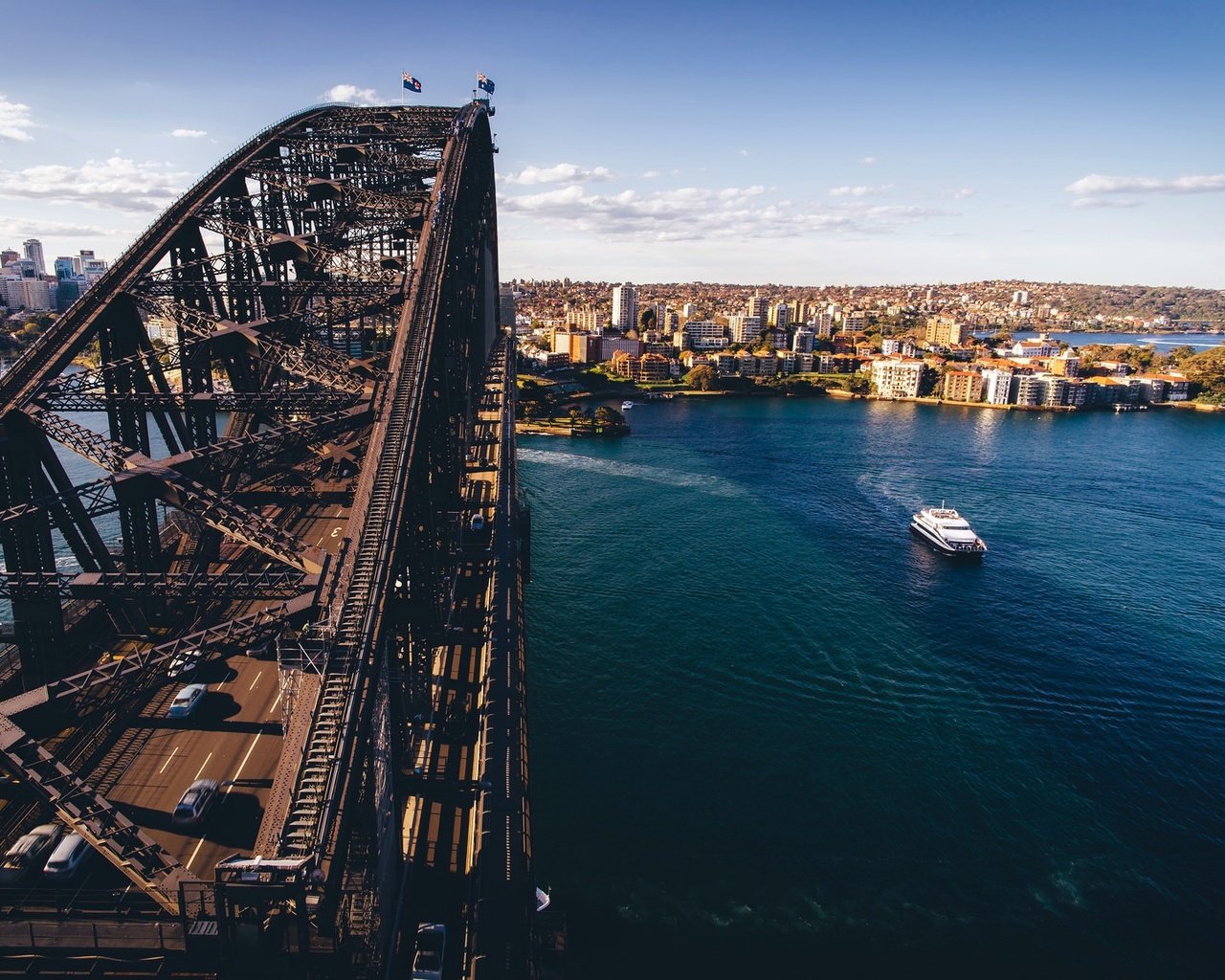 Обои мост, сидней, австралия, новый южный уэльс, the rocks, bridge, sydney, australia, new south wales разрешение 2048x1152 Загрузить