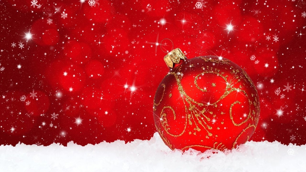 Обои снег, золотой, новый год, встреча нового года, узор, елочная, красный, игрушка, шар, праздники, шарик, рождество, christmas, snow, gold, new year, pattern, red, toy, ball, holidays разрешение 2560x1600 Загрузить