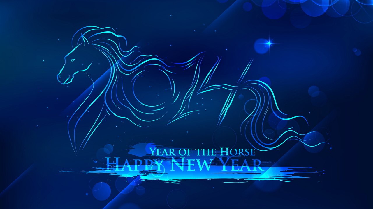 Обои новый год, праздник, год лошади, 2014 год, new year, holiday, the year of the horse, 2014 разрешение 1920x1080 Загрузить