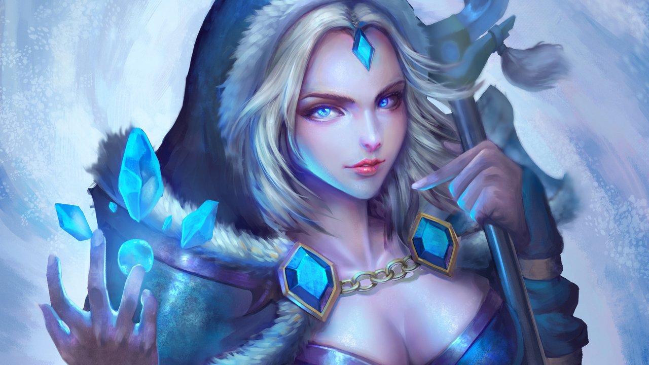 Обои арт, девушка, кристаллы, dota 2, crystal maiden, rylai, art, girl, crystals разрешение 1920x1488 Загрузить