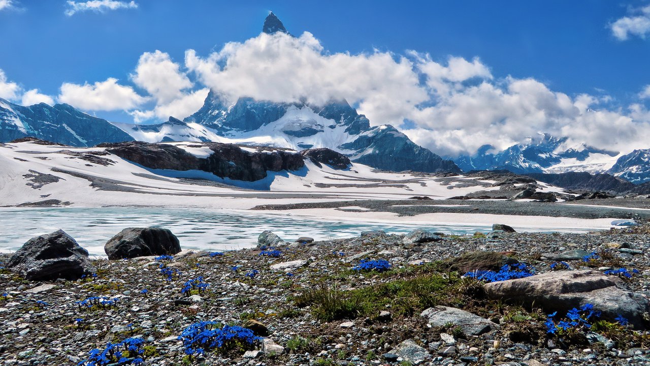 Обои маттерхорн, schweiz, wallis, matterhorn разрешение 2048x1151 Загрузить