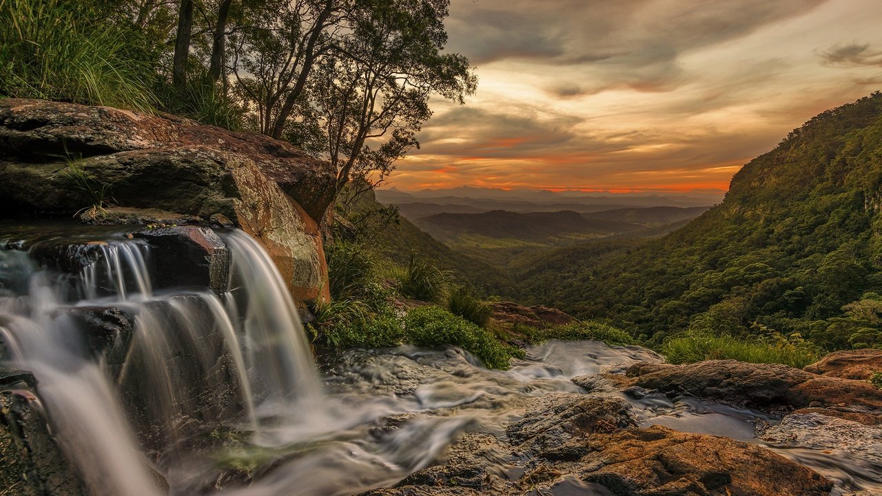 Обои водопад, австралия, речка, квинсленд, morans falls, моранс фоллс, национальный парк ламингтон, waterfall, australia, river, qld разрешение 2000x1335 Загрузить