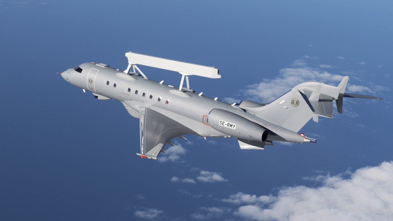 Обои дрло, радар, saab, bombardier global 6000, erieye, awacs, radar разрешение 2112x1188 Загрузить