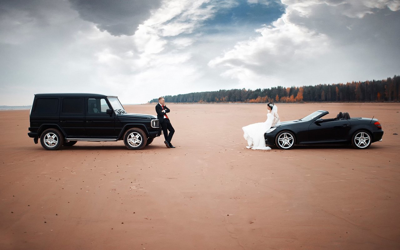 Обои машины, жених, свадьба, невеста, machine, the groom, wedding, the bride разрешение 1920x1080 Загрузить