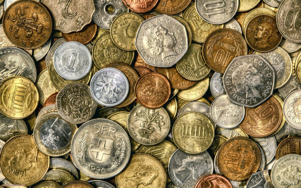 Обои деньги, монеты, мелочь, монеты мира, money, coins, detail, the coins of the world разрешение 1920x1200 Загрузить