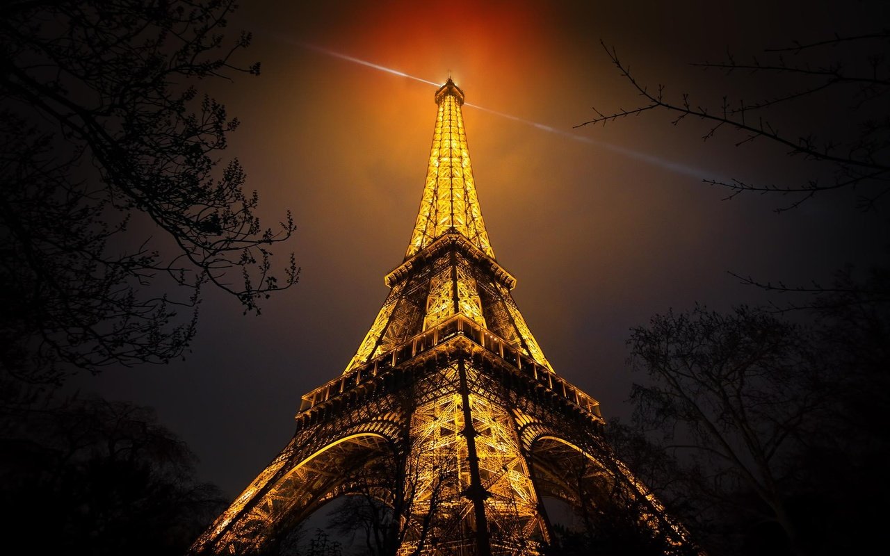 Обои башня, париж, франция, эйфелева башня, ночь небо, tower, paris, france, eiffel tower, the night sky разрешение 2048x1365 Загрузить