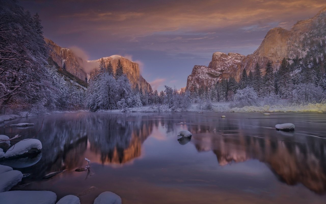 Обои озеро, горы, природа, лес, зима, отражение, пейзаж, lake, mountains, nature, forest, winter, reflection, landscape разрешение 1920x1200 Загрузить