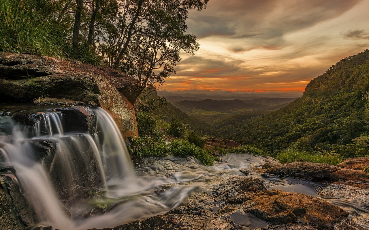 Обои водопад, австралия, речка, квинсленд, morans falls, моранс фоллс, национальный парк ламингтон, waterfall, australia, river, qld разрешение 2000x1335 Загрузить