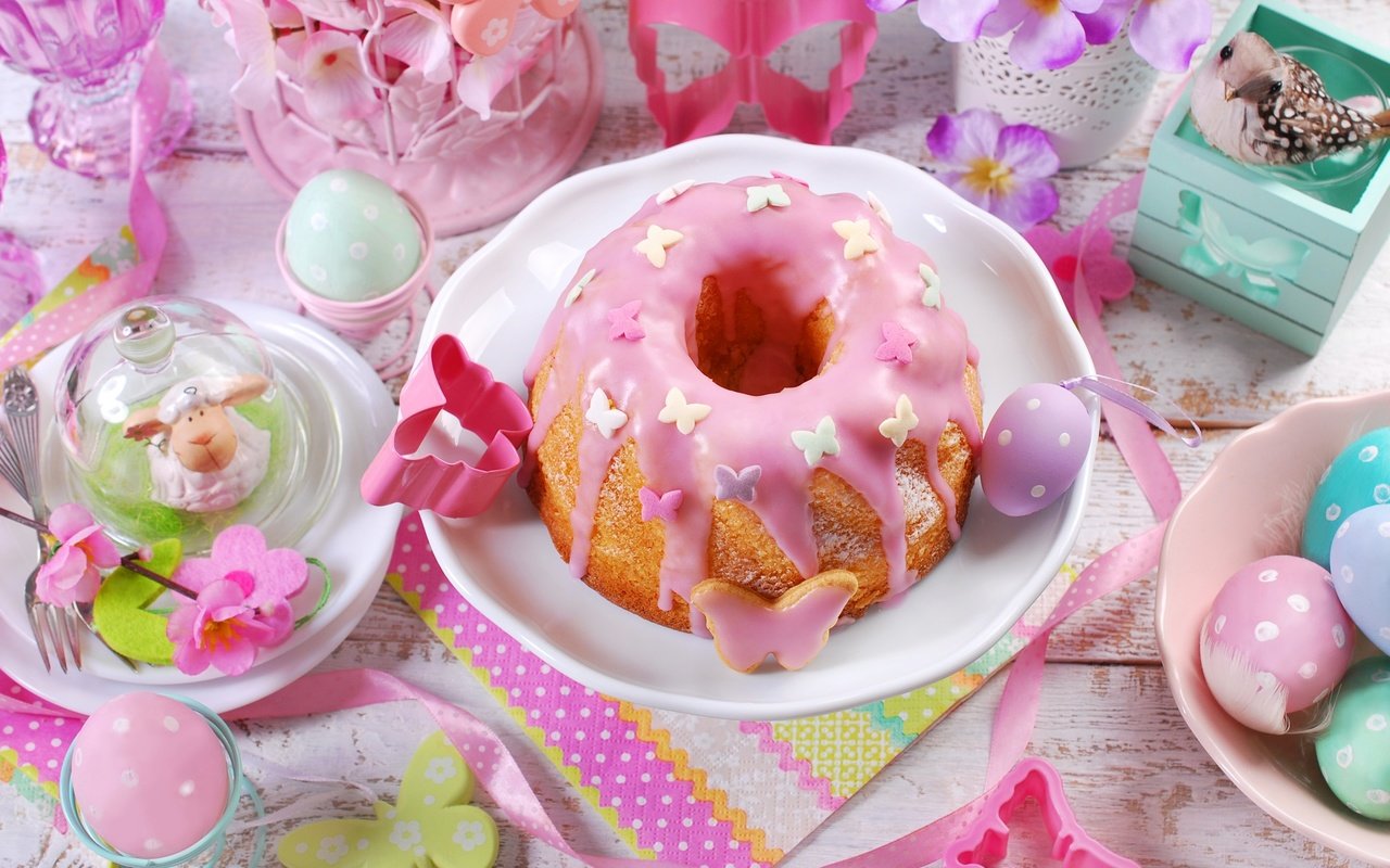 Обои цветы, весна, пасха, яйца, кулич, кекс, flowers, spring, easter, eggs, cake, cupcake разрешение 2880x1800 Загрузить