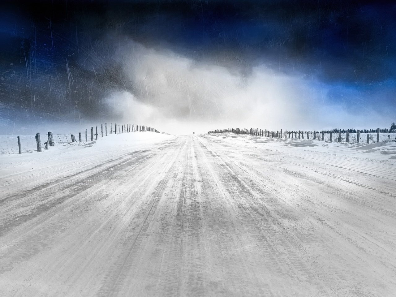 Обои небо, дорога, снег, природа, зима, холод, the sky, road, snow, nature, winter, cold разрешение 1920x1140 Загрузить